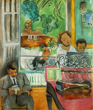 Henri Matisse Painting - La lección de música El libro de música fauvismo abstracto Henri Matisse